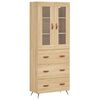 vidaXL H&ouml;gsk&aring;p sonoma-ek 69,5x34x180 cm konstruerat tr&auml;
