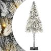 vidaXL Julgran med 300 LED-lampor med stativ Vit 210 cm PE och St&aring;l
