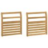 vidaXL Armst&ouml;dmodul 2 pcs Vit 58,5 x 8 x 60 cm Massivt Akaciatr&auml;