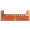 vidaXL S&auml;ngram utan madrass vaxbrun 140x200 cm massiv furu