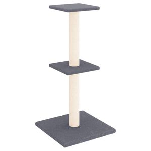 vidaXL Kl&ouml;str&auml;d med sisalpelare m&ouml;rkgr&aring; 73 cm