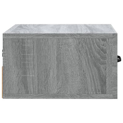 vidaXL Väggmonterade sängbord grå sonoma 35x35x20 cm
