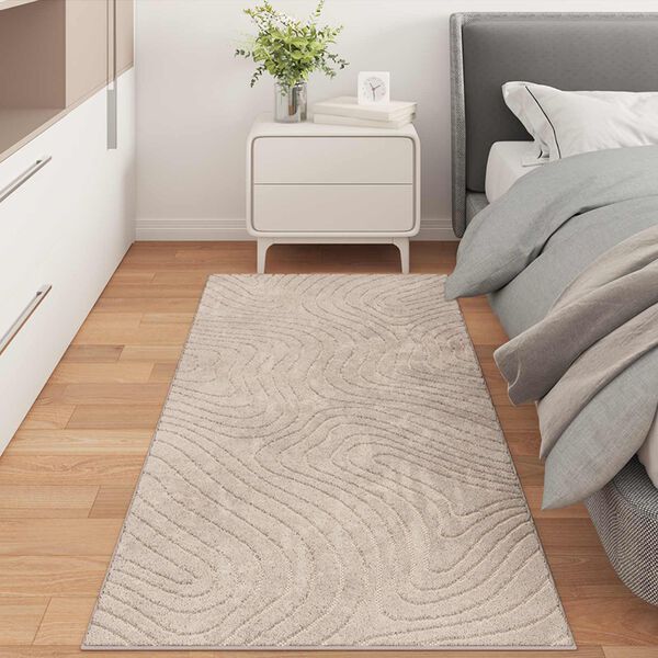 vidaXL Omr&aring;desmattor Rektangul&auml;r PALMERAS Beige 200 x 80 cm Polyester