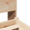 vidaXL S&auml;ng med bokhylla utan madrass 150x200cm massiv furu
