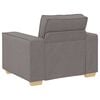 vidaXL Soffa 3 pcs Taupe 220 x 80 x 84 cm Linnenblandad tyg