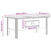 vidaXL Kaffeebord BODO Honung brun 100 x 55 x 45,8 cm Konstruerat tr&auml;
