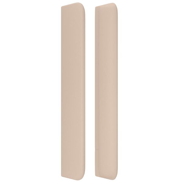 vidaXL S&auml;nggavel med kanter cappuccino 147x16x118/128 cm konstl&auml;der