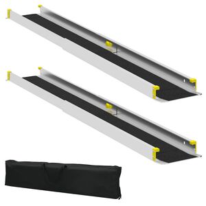 vidaXL Ramp f&ouml;r rullstol 270 kg 2 st Svart 270 kg per sittplats