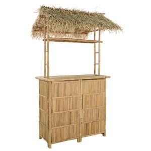 vidaXL Utomhus Barbord Naturf&auml;rg 115 x 95 x 215 cm Bambus