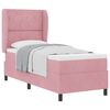 vidaXL B&auml;ddfj&auml;der med huvudgavel Rosa 200 x 80 cm Sammet