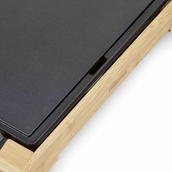 Tristar Elektrisk stekplatta 2000 W 37x25 cm bambu