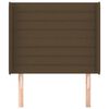 vidaXL S&auml;nggavel med kanter m&ouml;rkbrun 93x16x118/128 cm tyg