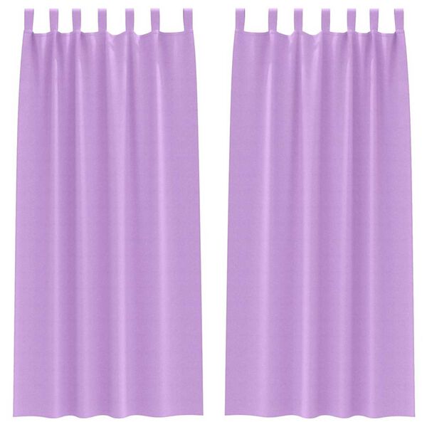 vidaXL M&ouml;rkl&auml;ggningsgardiner med Ringar 2 pcs Lila 260 x 140 cm