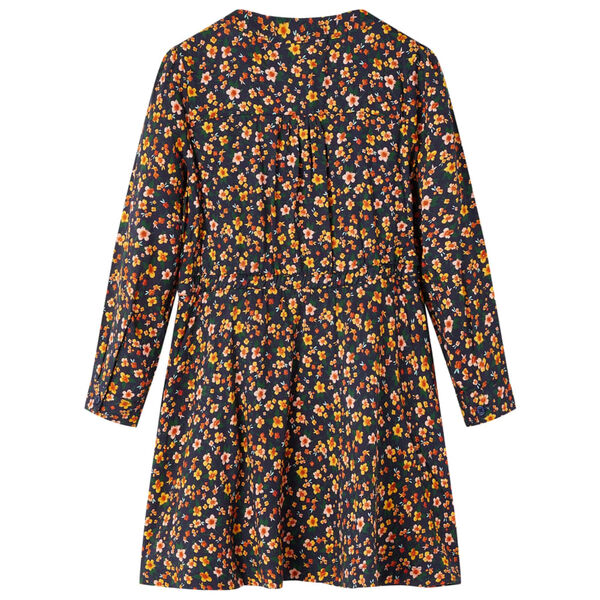 Klänning med långa ärmar för barn marinblå 128