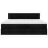 vidaXL Ottoman s&auml;ngram med madrass svart 200x200 cm tyg