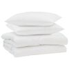 vidaXL Sommar Duvet med kudde 3 pcs Vit Mikrofiber