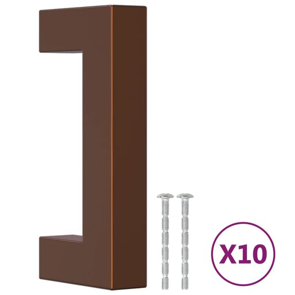 vidaXL Skåphandtag 10 st brons 64 mm rostfritt stål