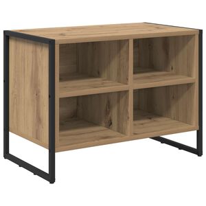 vidaXL Skosk&aring;p 60 x 35 x 44 cm Konstruerat tr&auml; Artisan Ek