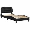 vidaXL Bed Frame without Mattress "Hvar" Black 90x200 cm Faux Leather