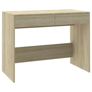 vidaXL Skrivbord sonoma-ek 101x50x76,5 cm konstruerat tr&auml;