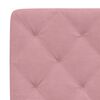 vidaXL Bed Frame with LED without Mattress Pink 200x200 cm Velvet