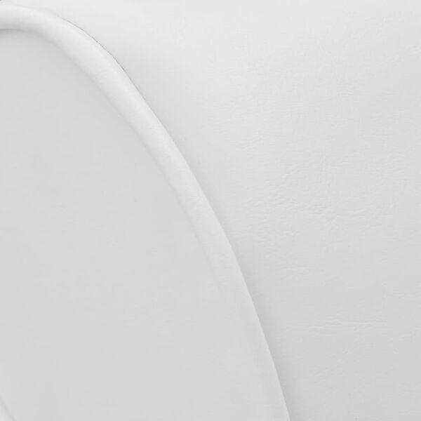 vidaXL Schäslong vit konstläder