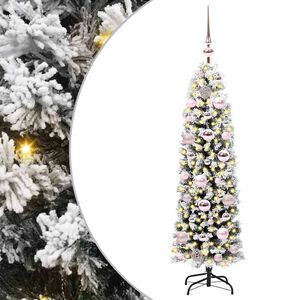 vidaXL Konstgjord julgran Gr&ouml;n 120 cm PVC och st&aring;l och plast
