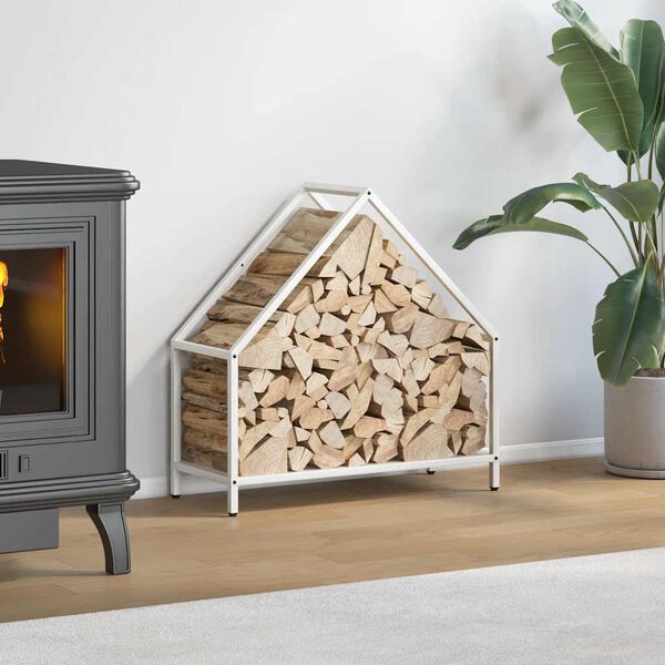 vidaXL Vedst&auml;ll vit 60x25x60 cm kallvalsat st&aring;l