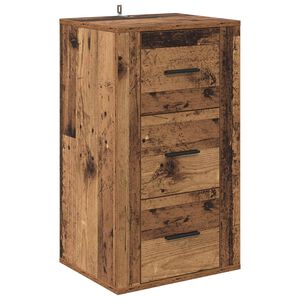 vidaXL Sideboard med l&aring;da Gammalt tr&auml; 40 x 33 x 70 cm Konstruerat tr&auml;