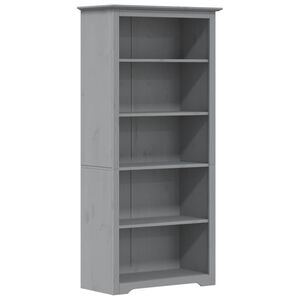 vidaXL Bokhylla BODO gr&aring; 82x40x173 cm massiv furu 5 hyllplan