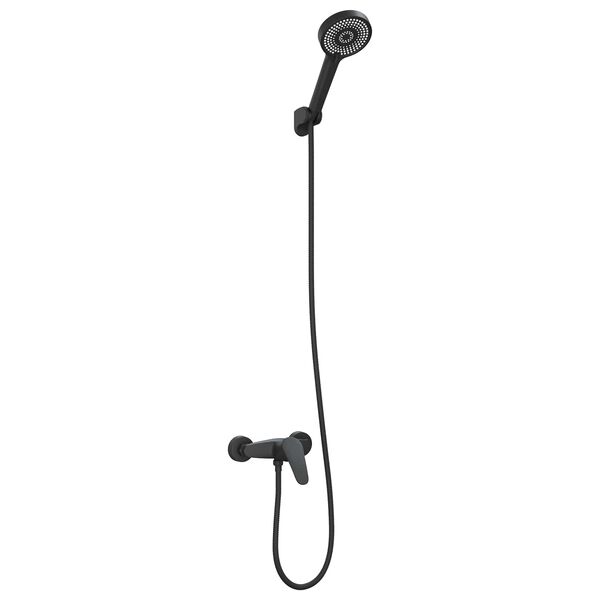 vidaXL Duschhuvud Set Svart G 1 / 2 tum