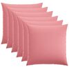 vidaXL Kudd&ouml;verdrag 6 st HEERLEN Rosa 80 x 80 cm Tyg