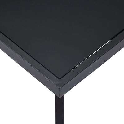 vidaXL Matbord svart 160x80x75 cm härdat glas