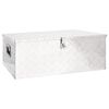 vidaXL F&ouml;rvaringsl&aring;da silver 100x55x37 cm aluminium