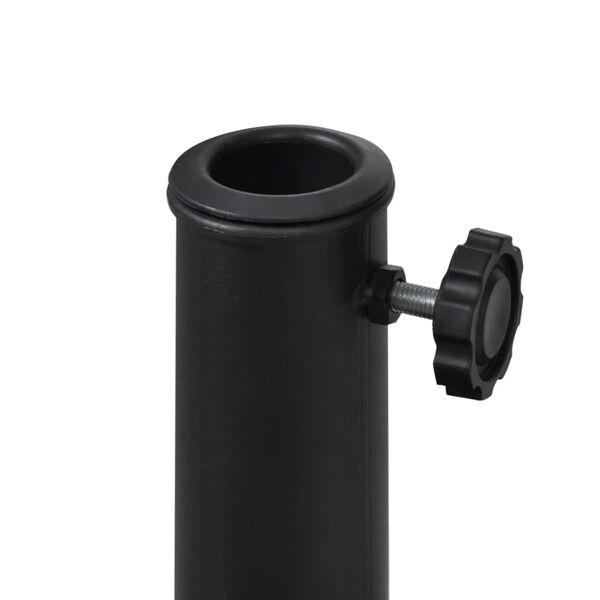 Parasollfot rund svart