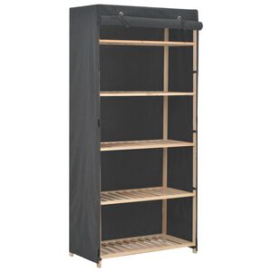 vidaXL Garderob 79x40x170 cm gr&aring; tyg