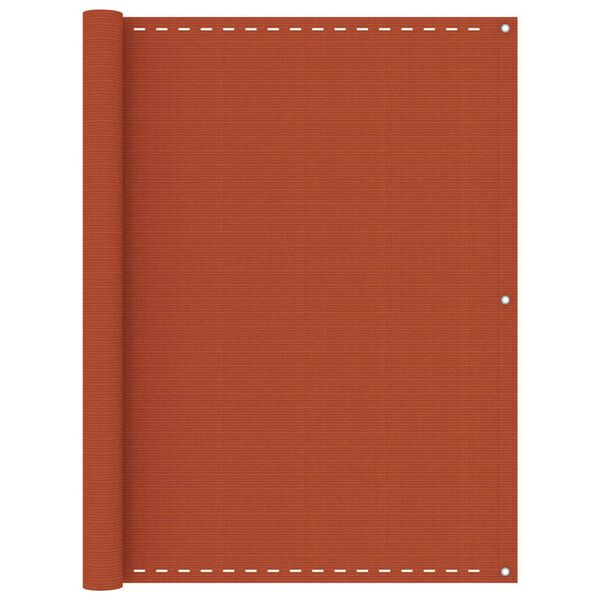 vidaXL Balkongsk&auml;rm orange 120x400 cm HDPE