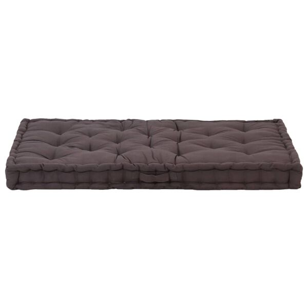 vidaXL Dyna till pallsoffa bomull 120x80x10 cm antracit