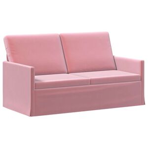 vidaXL Soffa f&ouml;r 2 personer Rosa 150 x 81 x 82 cm Sammet (V)