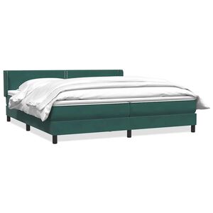 vidaXL Res&aring;rs&auml;ng med madrass m&ouml;rkgr&ouml;n 180x220 cm sammet