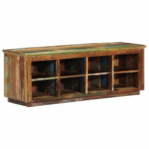 vidaXL Skosk&aring;p 110 x 35 x 40 cm Solid &aring;tervunnen tr&auml; Brun