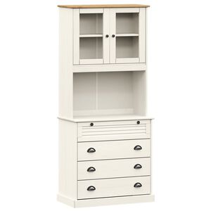 vidaXL H&ouml;gsk&aring;p VIGO vit 80x40x176 cm massiv furu
