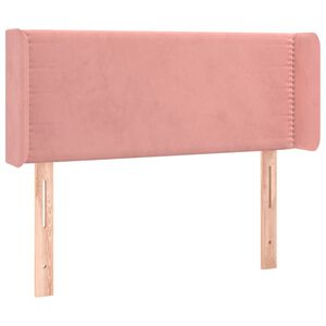 vidaXL S&auml;nggavel med kanter rosa 103x16x78/88 cm sammet