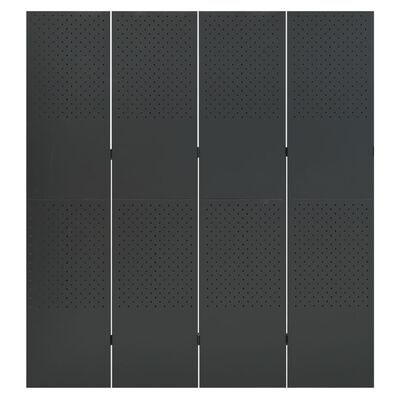 vidaXL Rumsavdelare 4 paneler 2 st antracit 160x180 cm stål