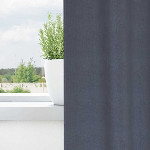 vidaXL M&ouml;rkl&auml;ggningsgardiner med Ringar 2 pcs Antracit 140 x 140 cm