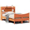 vidaXL S&auml;ngram utan madrass vaxbrun 120x200 cm massiv furu