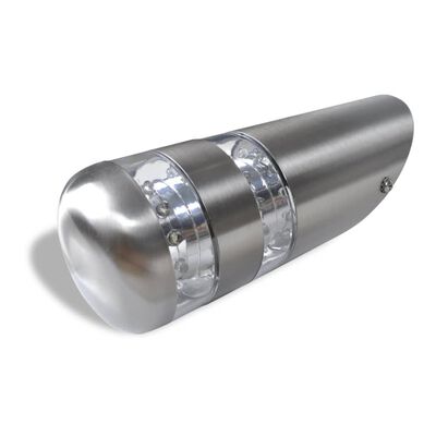 Vägglampa LED Rostfritt stål inkl. glödlampor