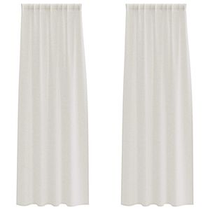 vidaXL Voile Gardin 2 st Kr&auml;m 260 x 140 cm Polyester