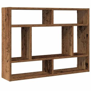 vidaXL V&auml;gghylla &aring;ldrat tr&auml; 75x16x55 cm konstruerat tr&auml;