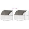 vidaXL Hönshus 3 pcs Silver 600 x 200 x 198,5 cm Galvaniserat Stål
